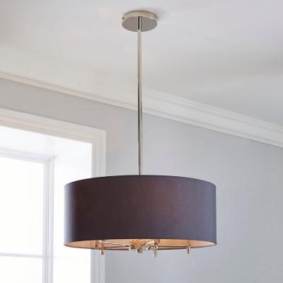 Dunelm 5A Edmonton 5 Light Grey Ceiling Fitting Nickel (Black)