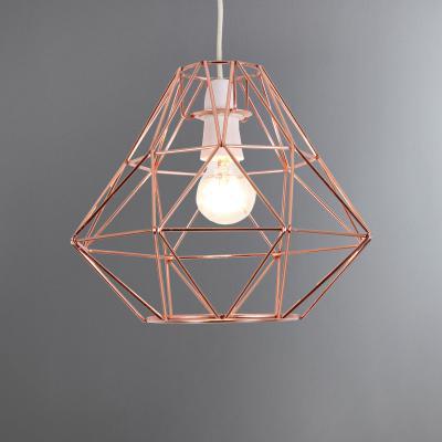 Dunelm Bremen Geometric Copper Easy Fit Pendant Copper