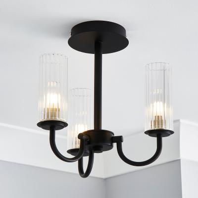 Dunelm Dorma Henstone 3 Light Ceiling Fitting Black