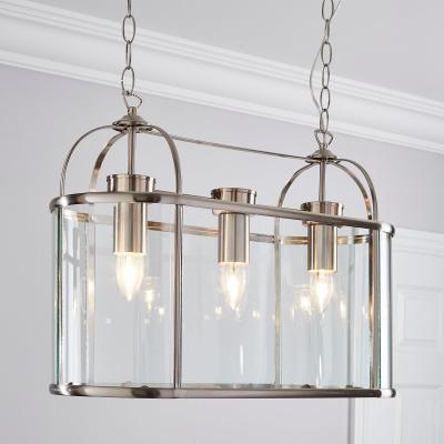 Dunelm Hurricane 3 Light Diner Fitting Silver