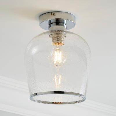 Dunelm Lenny 1 Light Flush Ceiling Fitting Chrome