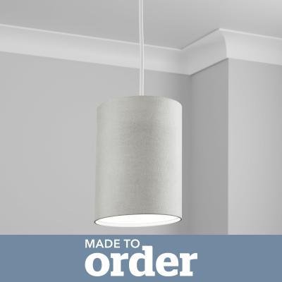 Dunelm Made To Order Tall Cylinder Shade Silver