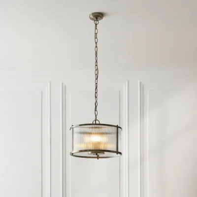 Dunelm Alyn Ribbed 3 Light Adjustable Pendant Light