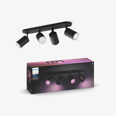 Dunelm Philips HUE Fugato 4 Light Smart LED Ceiling Spotlight Bar Black