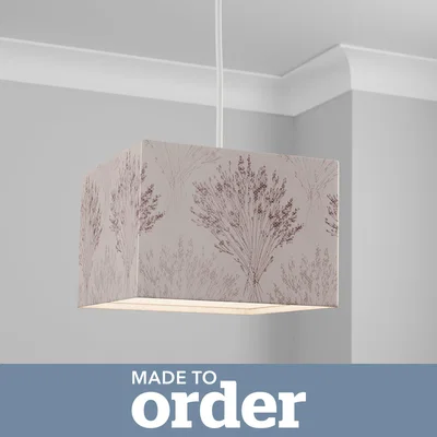 Dunelm Made to Order 30cm Square Shade Purple and Cream