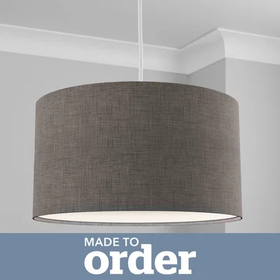 Dunelm Made To Order Cylinder Shade Linoso Steel