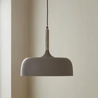 Dunelm Pacific Lifestyle Anke 1 Light Pendant Ceiling Fitting Grey Grey