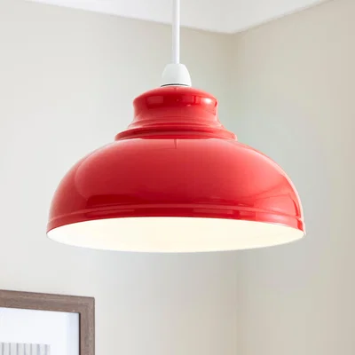 Dunelm Galley Easy Fit Pendant Ceiling Fitting Red