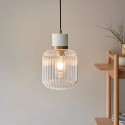 Dunelm Vogue Tamara Ribbed Adjustable Pendant Light