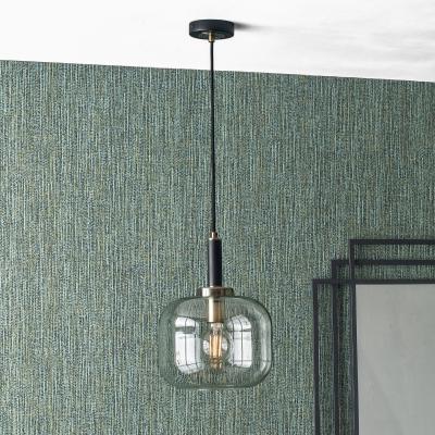 Dunelm Florence Metal and Glass Pendant Black