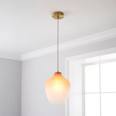 Dunelm Juliet 1 Light Pendant Ceiling Fitting Pink