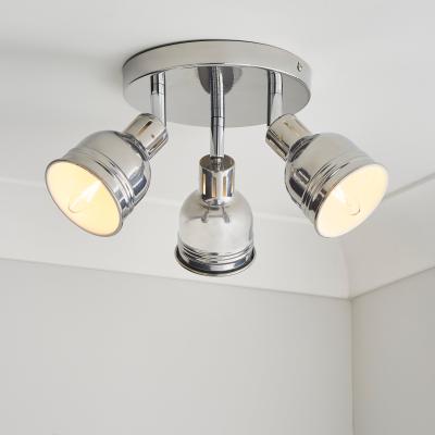 Dunelm Issac 3 Light Semi Flush Ceiling Fitting Chrome