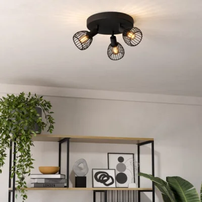 Dunelm EGLO Sonnino Industrial 3 Light Spotlight