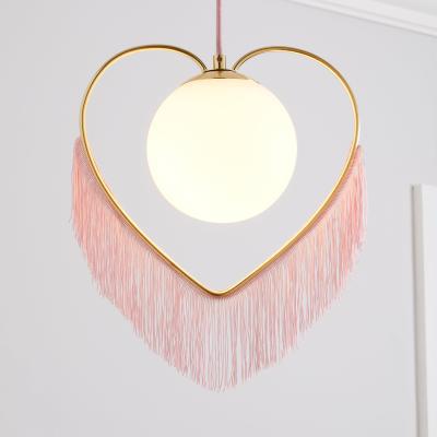 Dunelm Heart Fringe Ceiling Fitting Gold