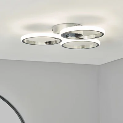 Dunelm Chios 3 Light LED Flush Ceiling Light
