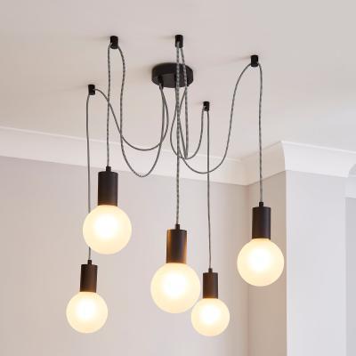 Dunelm Bradford Spider Ceiling Fitting Matt Black Matt Black