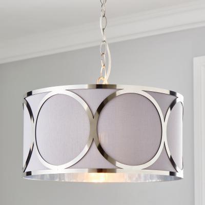 Dunelm Delphi 1 Light Pendant Ceiling Fitting Silver