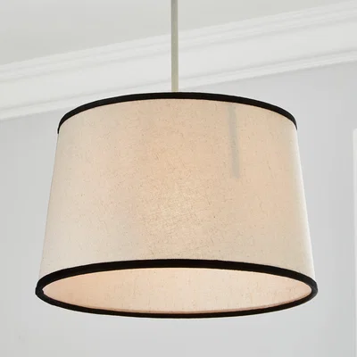 Dunelm Liza Linen Trim Tapered Shade Black