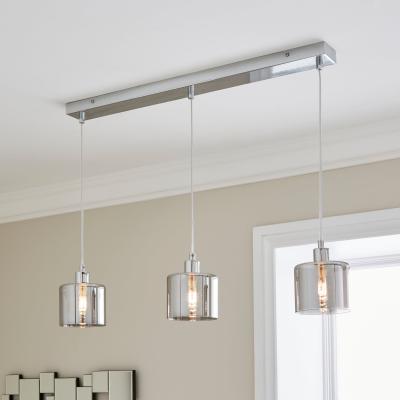 Dunelm Erin 3 Light Diner Ceiling Fitting Grey