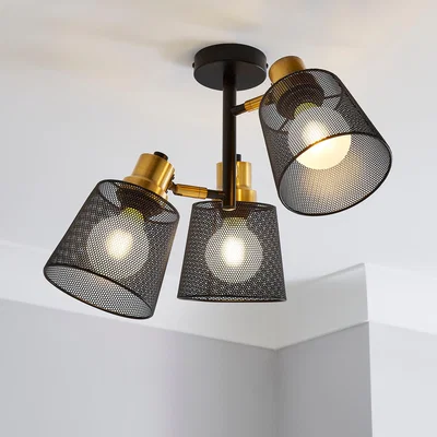 Dunelm Idris Industrial Ceiling Fitting Black