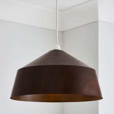 Dunelm Elements Sunds Easyfit Pendant Shade 40cm Walnut (Brown)