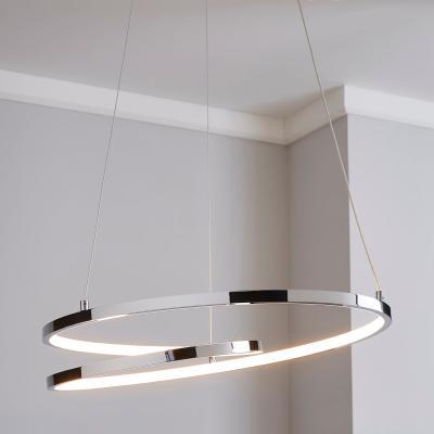 Dunelm Menton Integrated LED Swirl Chrome Ceiling Fitting Chrome