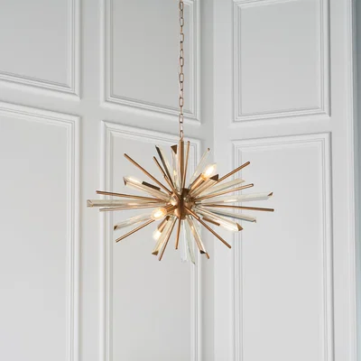 Dunelm Vogue Orion 6 Light Pendant Light Brass