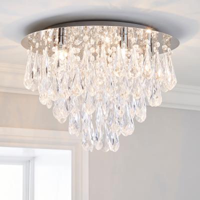 Dunelm Valencia 5 Light Jewel Chrome Flush Ceiling Fitting Chrome