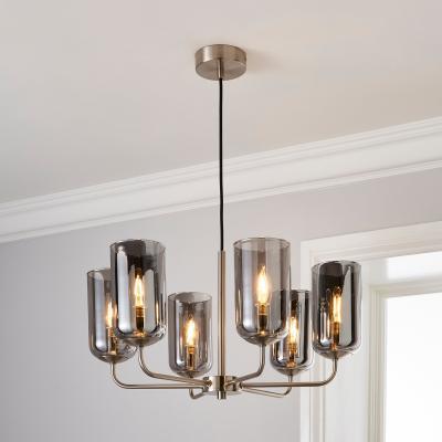 Dunelm Palazzo 6 Light Ceiling Fitting Satin Nickel