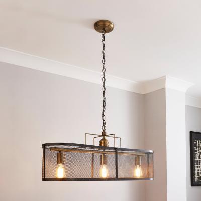 Dunelm Kalix 3 Light Diner Ceiling Fitting Grey