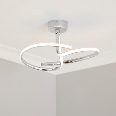 Dunelm Cortez 2 Arm LED Ceiling Fitting Chrome Silver