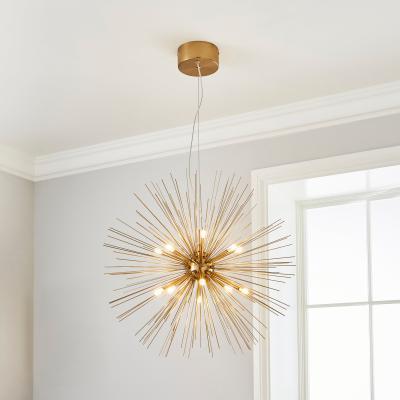 Dunelm Deja Sputnik 12 Light Ceiling Fitting Gold
