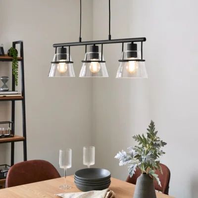 Dunelm Valdez Industrial 3 Light Diner Ceiling Light