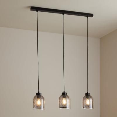 Dunelm Akala 3 Light Diner Ceiling Fitting Black