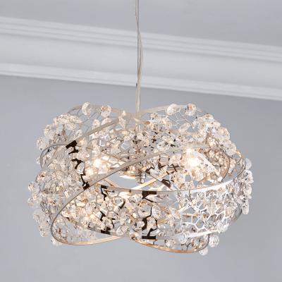 Dunelm Jaimee 3 Light Crystal Chrome Ceiling Fitting Silver