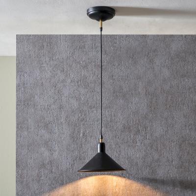 Dunelm Canton Cone Pendant, Matt Black Black