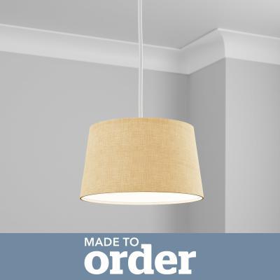 Dunelm Made To Order French Drum Shade Linoso Buff