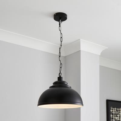 Dunelm Galley Black Ceiling Fitting 40cm Black