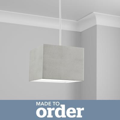 Dunelm Made To Order Square Shade Renzo Silver