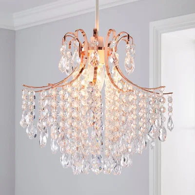 Dunelm Sheridan Jewel Copper Easy Fit Pendant Copper