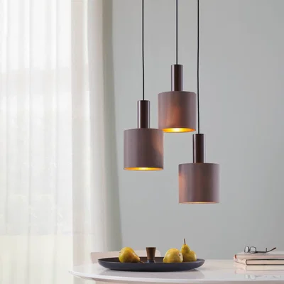 Dunelm EGLO Concessa Steel & Fabric Cluster Pendant Light Dark Brown