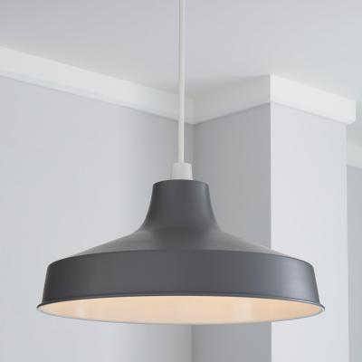 Dunelm Stern 39cm Grey Easy Fit Pendant Grey