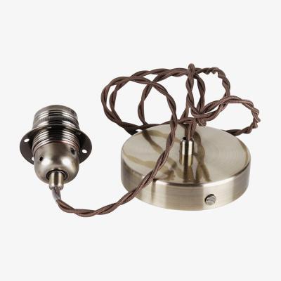 Dunelm Charlie Antique Brass Twisted Flex Ceiling Fitting Bronze