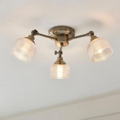Dunelm Amesbury Industrial 3 Light Semi Flush Ceiling Light