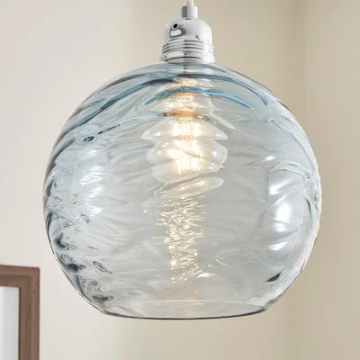 Dunelm Aqua Easy Fit Pendant, 20cm Aqua (Blue)