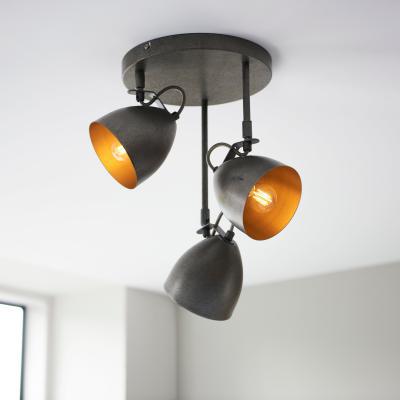 Dunelm Rolton 3 Light Gunmetal Spotlight Gunmetal (Grey)