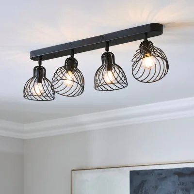 Dunelm Austin Industrial 4 Light Adjustable Spotlight Bar