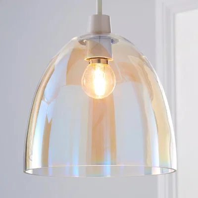 Dunelm Latisha Iridescent Easy Fit Pendant Clear