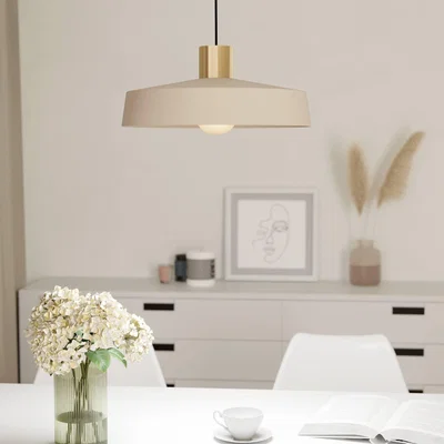 Dunelm EGLO Valdiola Round Steel Pendant Light Brass