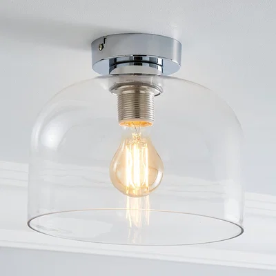 Dunelm Palazzo Clear 1 Light Flush Fitting Clear